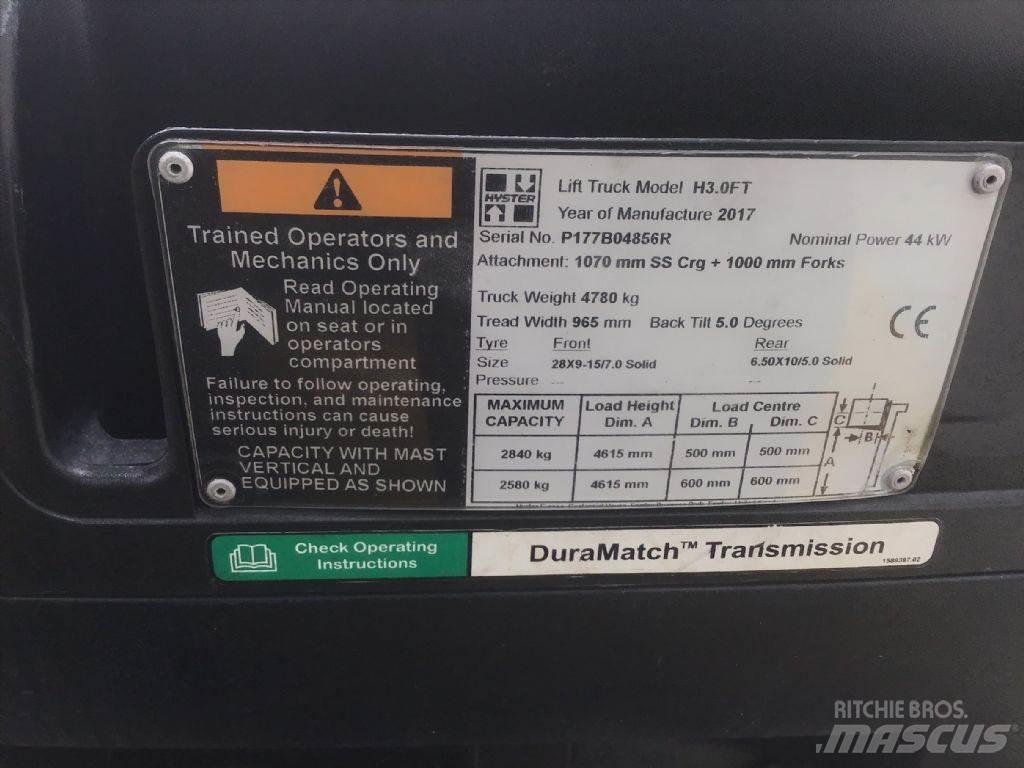 Hyster H 3.0 FT LPG gaffeltrucks