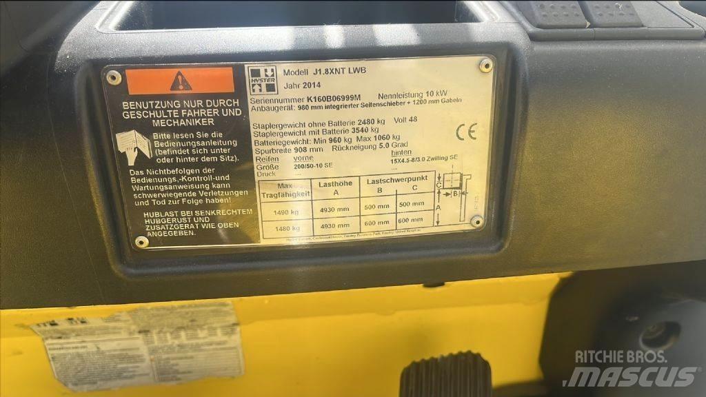Hyster J 1.8 XNT El gaffeltrucks