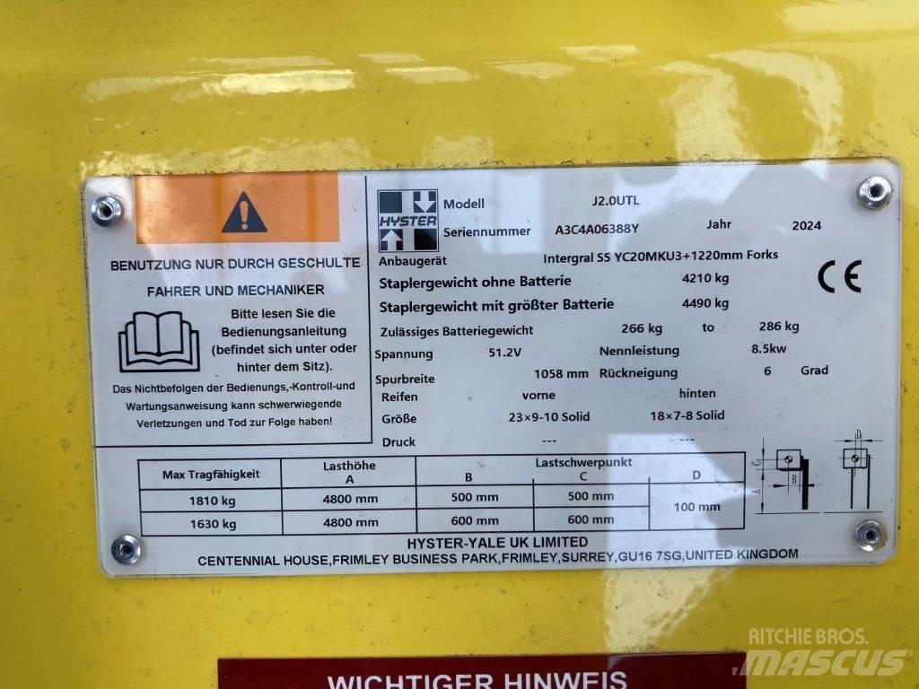 Hyster J 2.0 UTL El gaffeltrucks