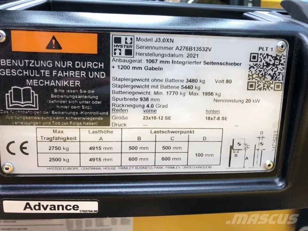 Hyster J 3.0 XN El gaffeltrucks
