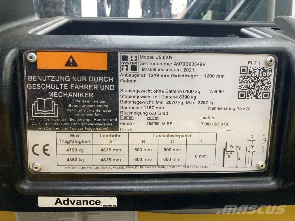 Hyster J 5.0 XN El gaffeltrucks