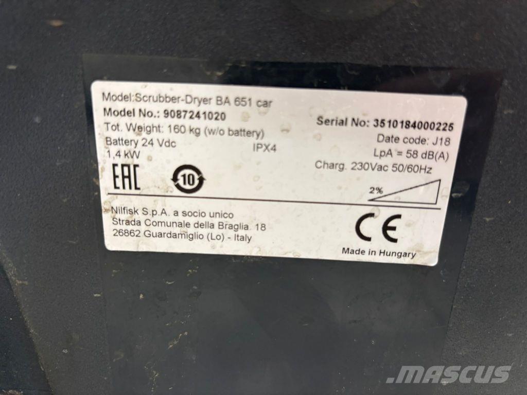 Nilfisk BA 651 Fejemaskiner