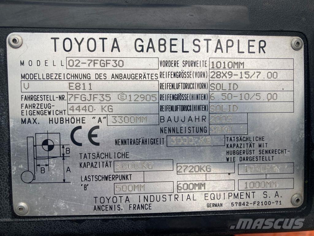Toyota 02-7FGF30 LPG gaffeltrucks