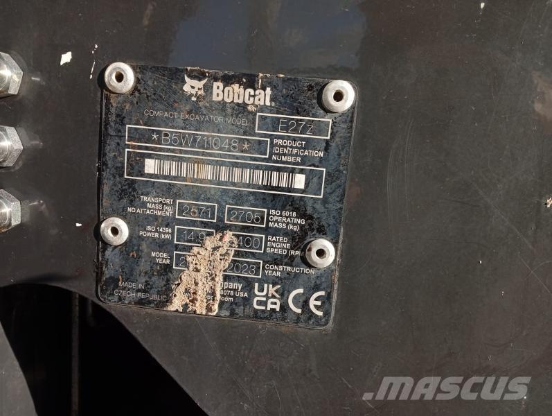 Bobcat E27Z Minigravemaskiner