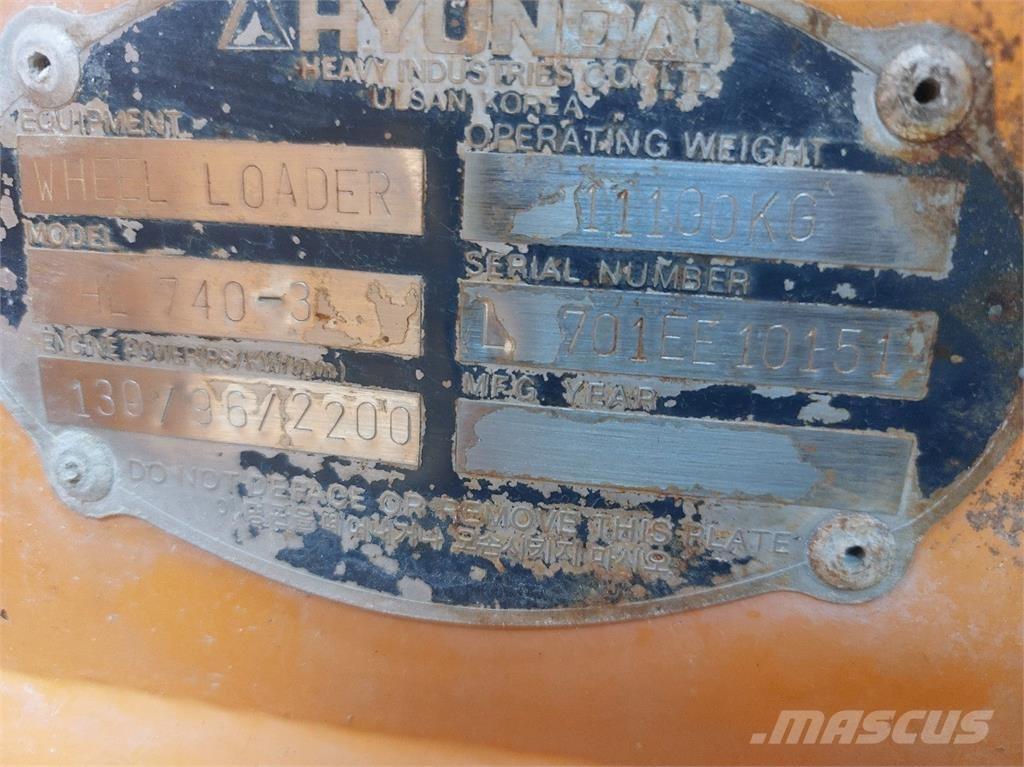 Hyundai HL740-3 Læssemaskiner på hjul