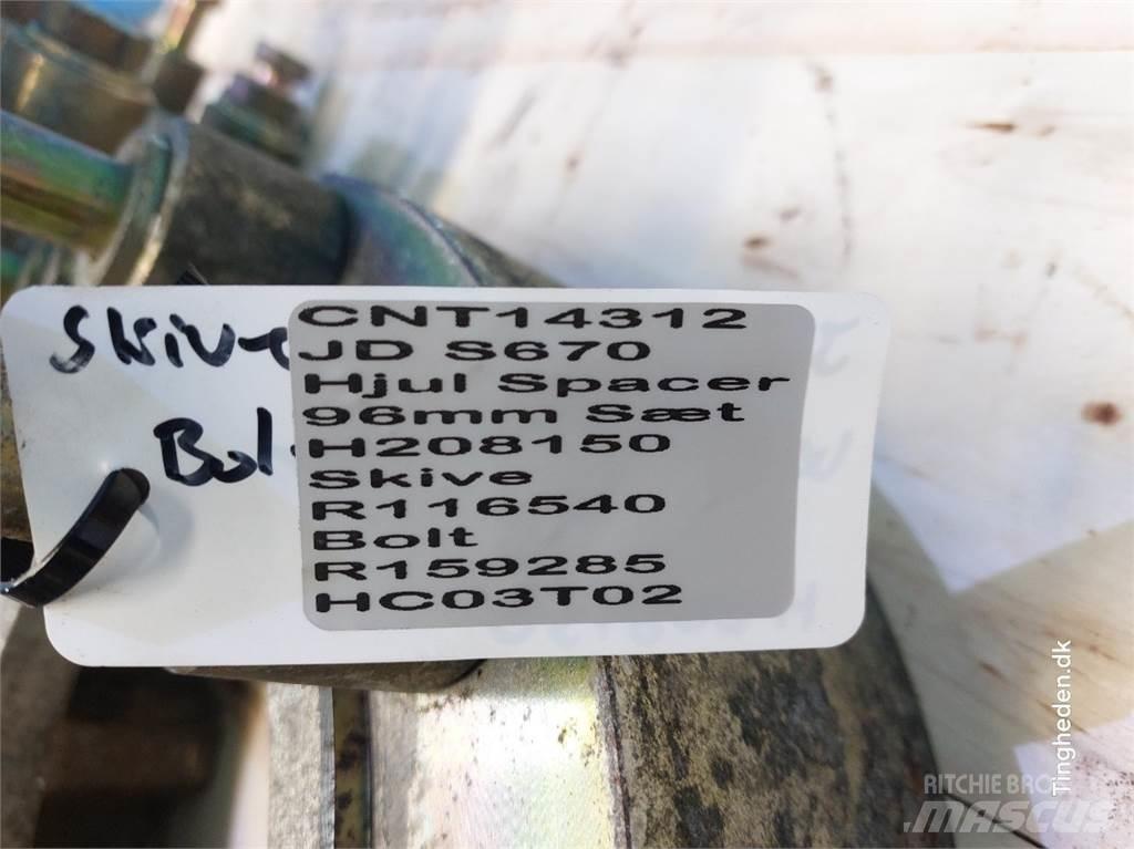 John Deere S670 Hjul, Dæk og Fælge