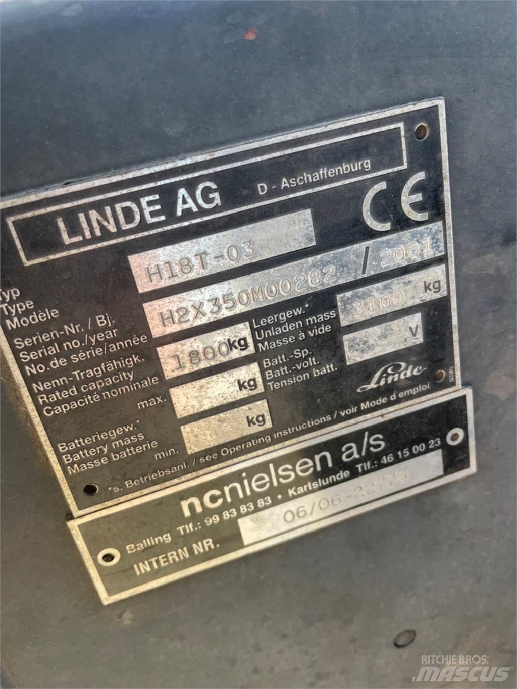 Linde H18T LPG gaffeltrucks