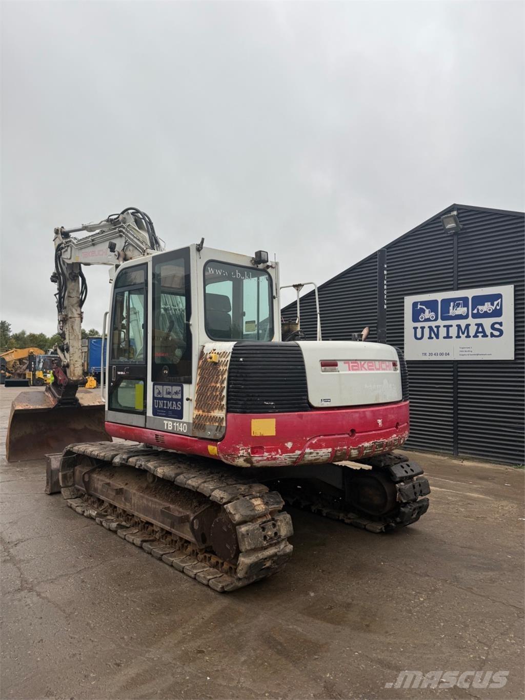 Takeuchi TB1140 Gravemaskiner på larvebånd