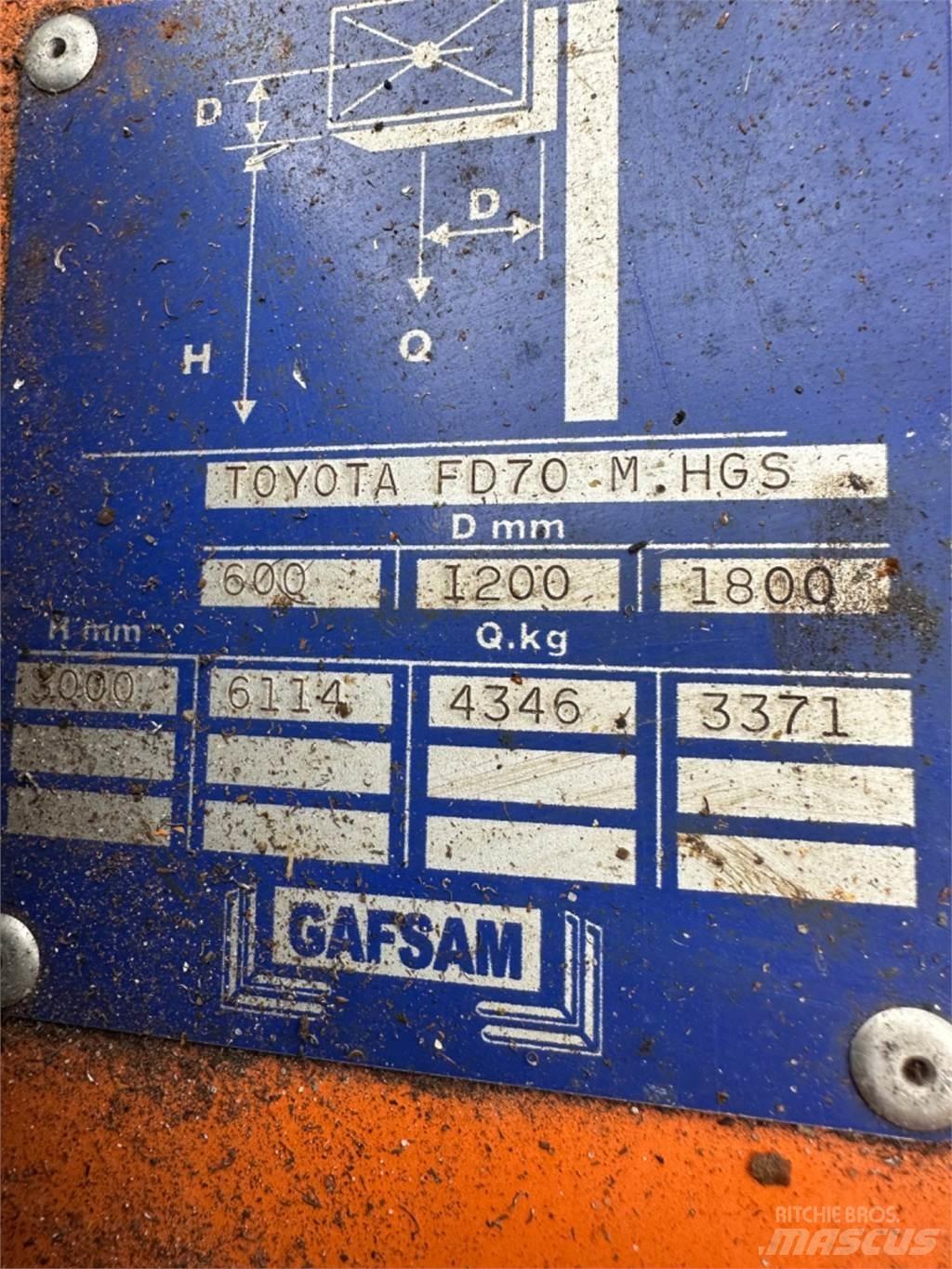 Toyota FD70 Diesel gaffeltrucks