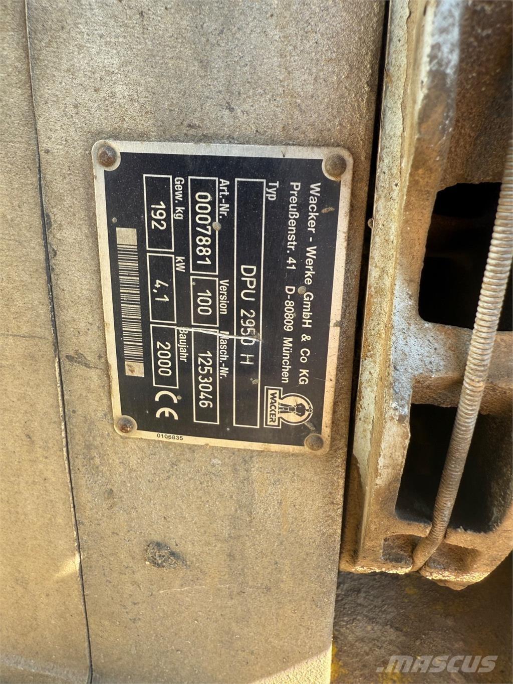 Wacker DPU2950 Vibratorer