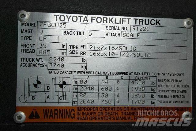 Toyota 7FGCU25 Gaffeltrucks - andre