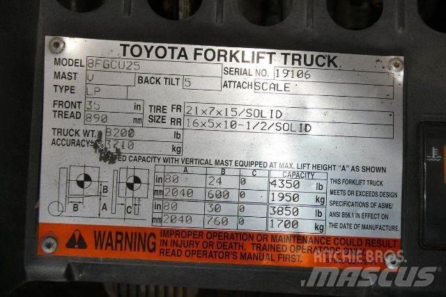 Toyota 8FGCU25 Gaffeltrucks - andre