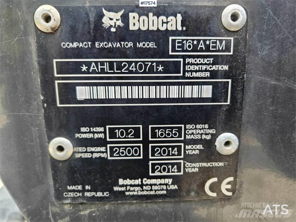 Bobcat E16 Minigravemaskiner