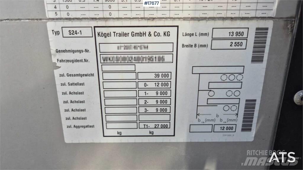 Kögel S-24 Semi-trailer med Gardinsider