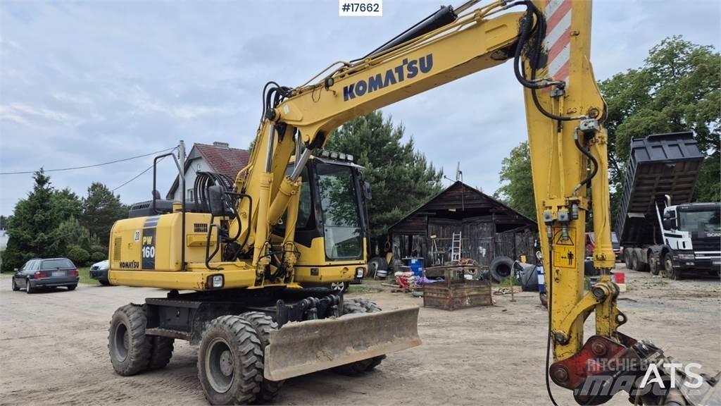 Komatsu PW 160 Gravemaskiner på hjul