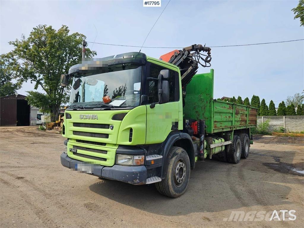 Scania P 340 Lastbil med kran