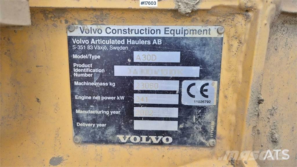 Volvo A30D Terrængående lastbiler