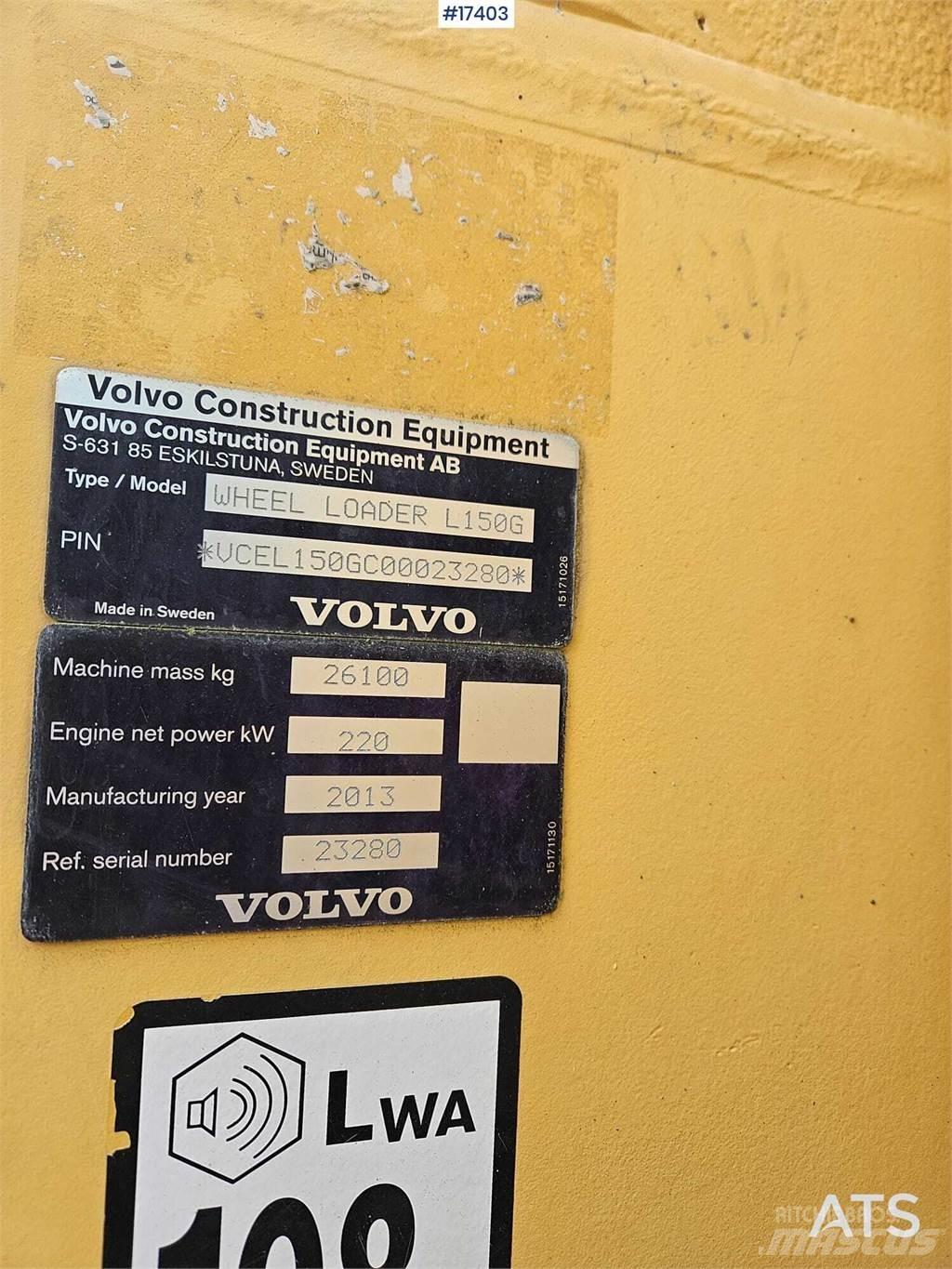 Volvo L150G Læssemaskiner på hjul