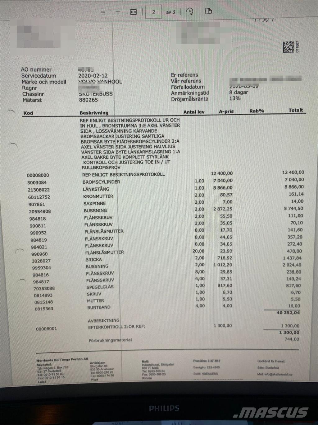 Volvo B10M-70B Andre busser
