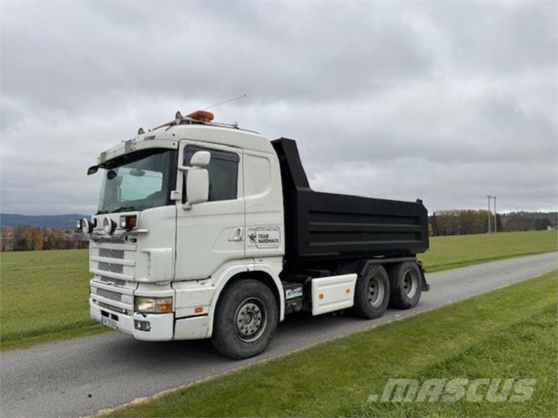 Scania 144G Lastbiler med tip