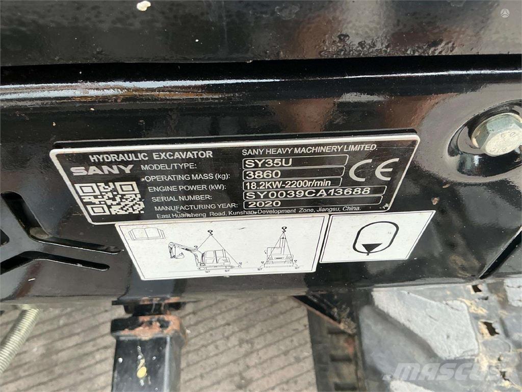 Sany SY35U Gravemaskiner på larvebånd
