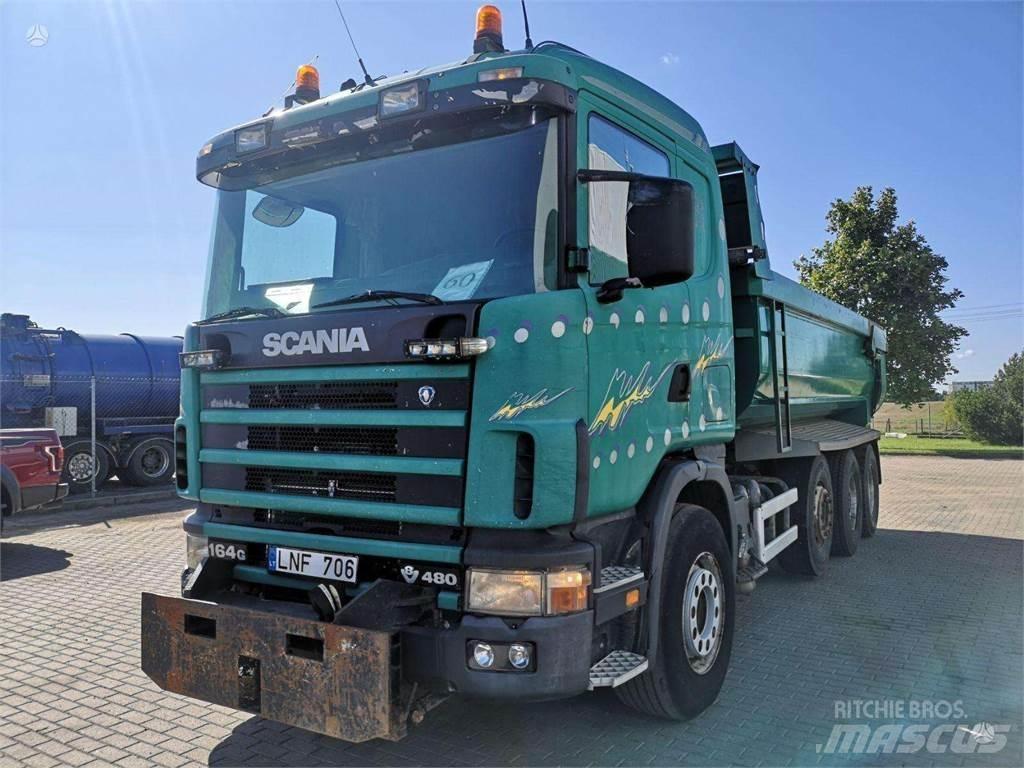 Scania 164G Lastbiler med tip