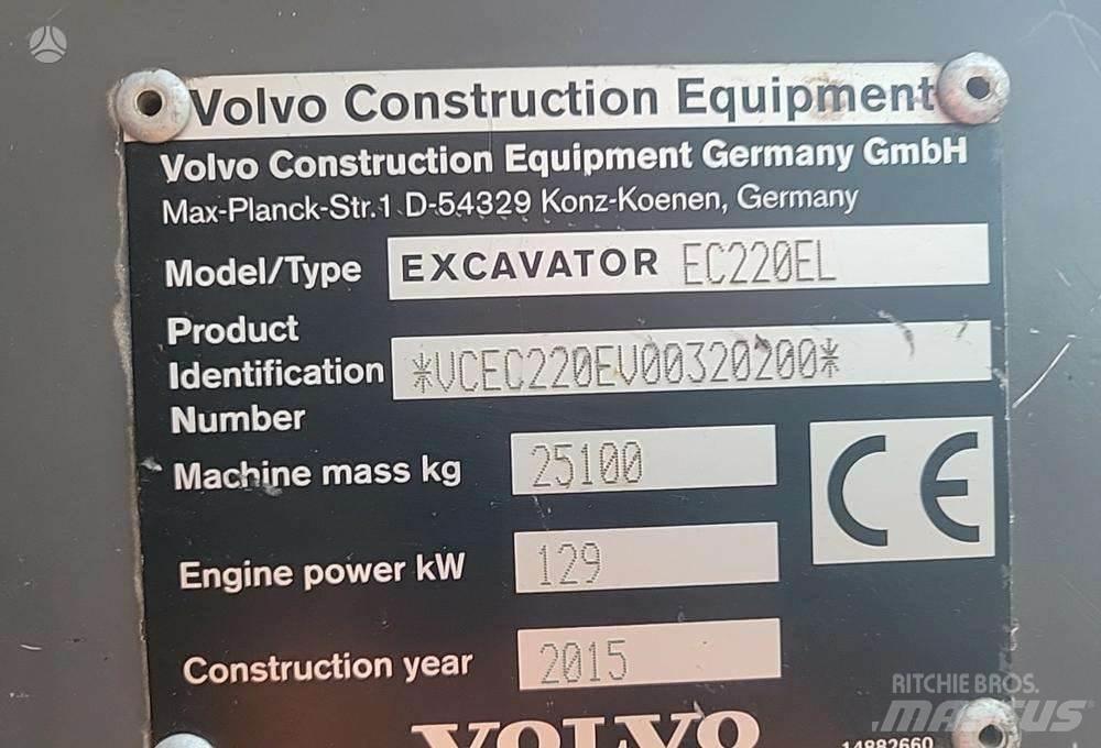 Volvo EC220E Gravemaskiner på larvebånd