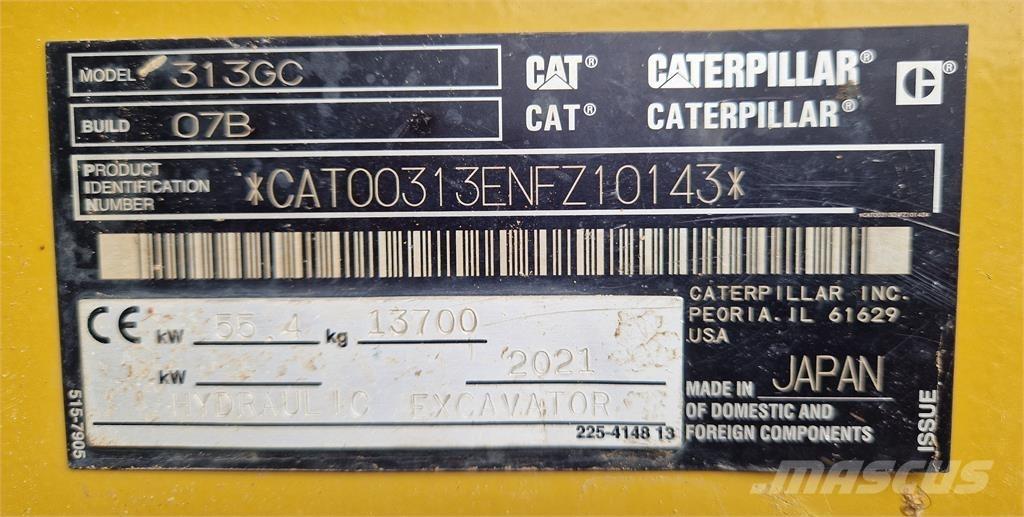 CAT 313GC Gravemaskiner på larvebånd