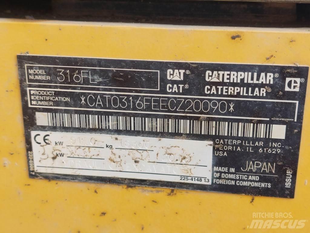 CAT 316FL Gravemaskiner på larvebånd