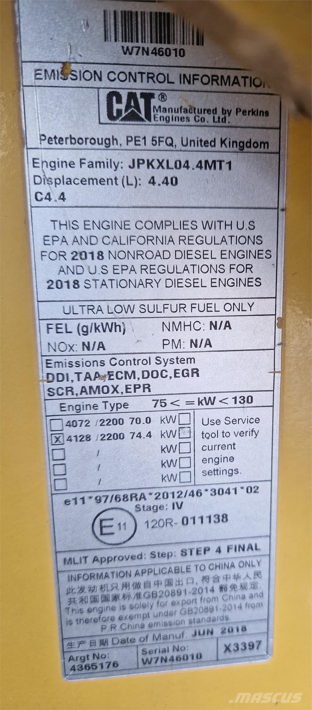 CAT 434F2 Rendegravere