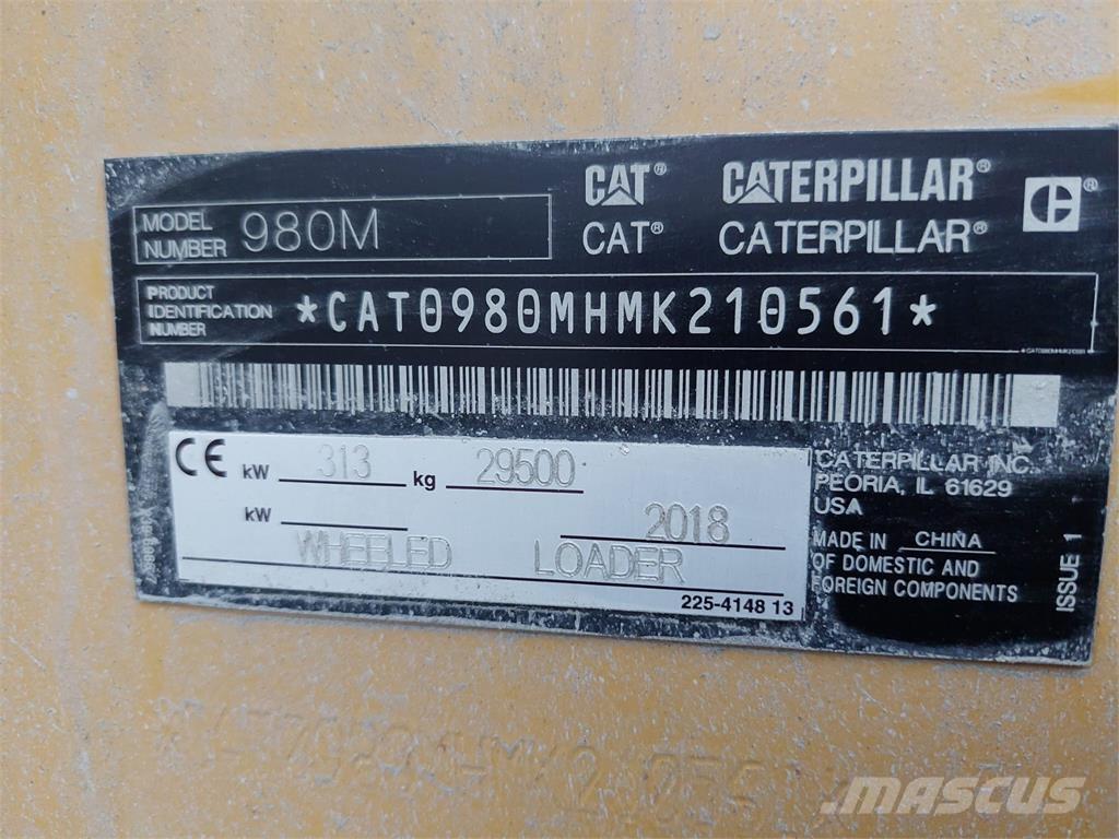 CAT 980M Læssemaskiner på hjul