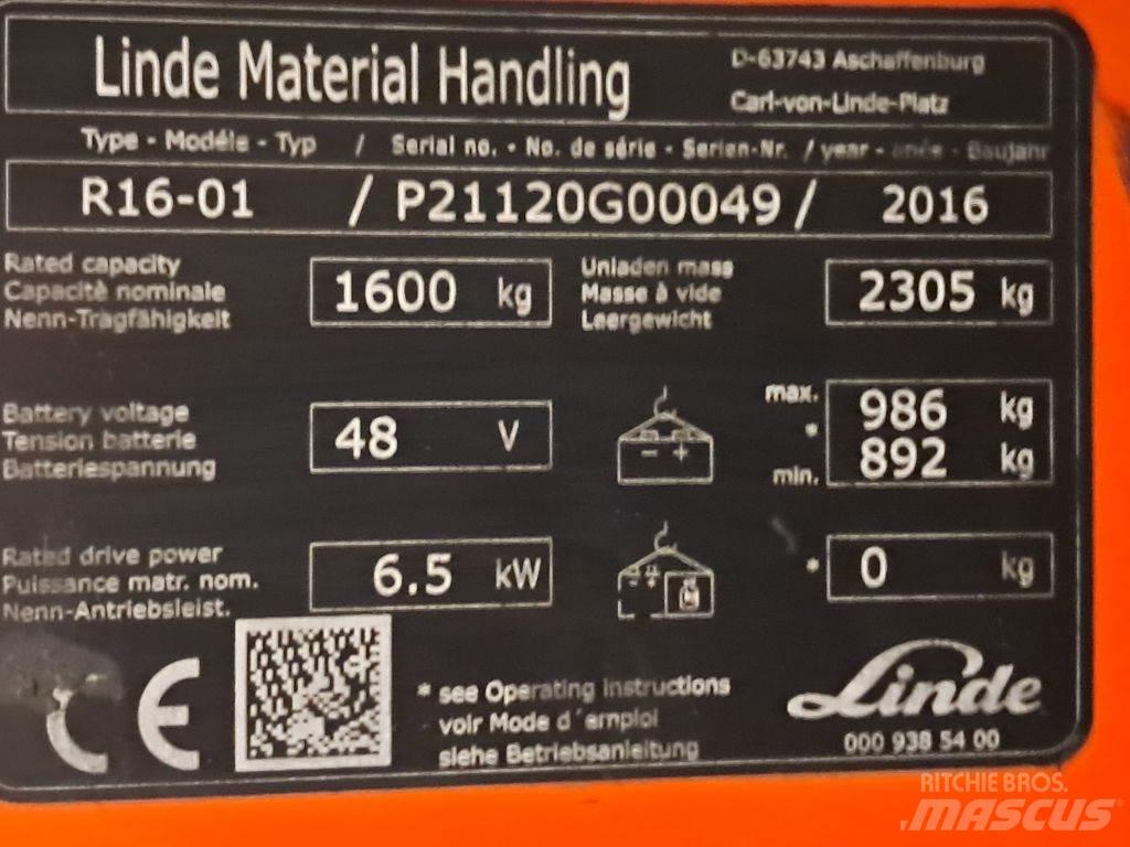 Linde R16-01 Reachtruck