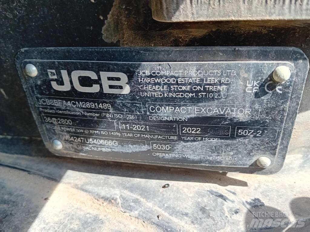JCB 50 Z-2 Minigravemaskiner