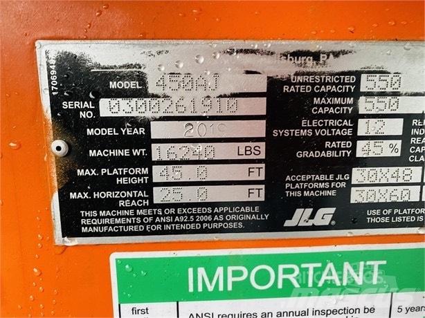 JLG 450 A Bomlifte med knækarm