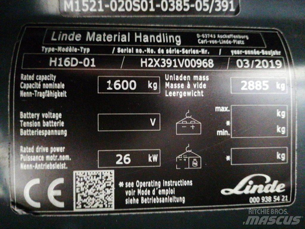 Linde H16D-01 Diesel gaffeltrucks