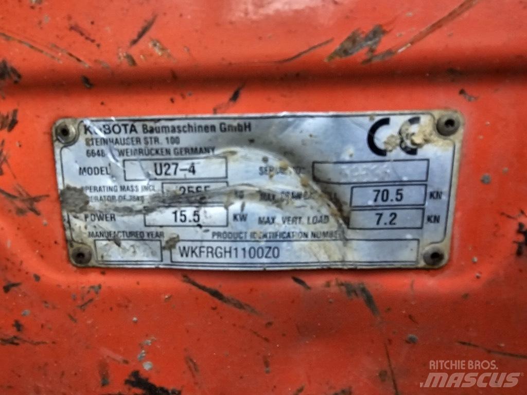 Kubota U 27-4 Minigravemaskiner