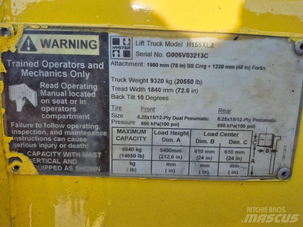 Hyster H 155 XL 2 Gaffeltrucks - andre