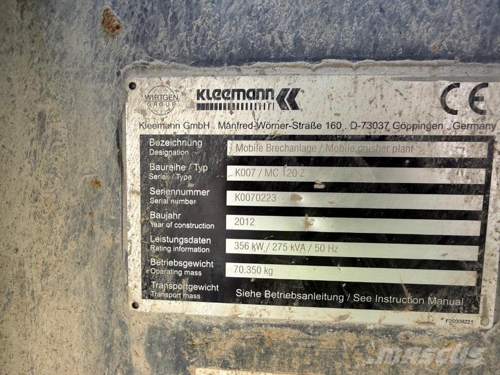 Kleemann MC120Z Mobile knusere