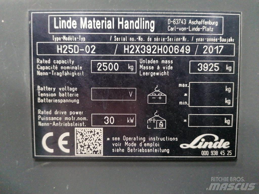 Linde H25D-02 Diesel gaffeltrucks