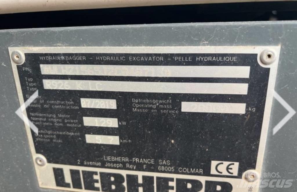Liebherr R 926 KLC Gravemaskiner på larvebånd