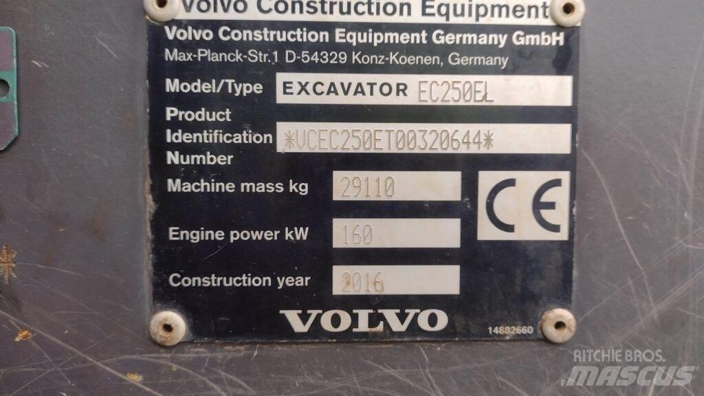 Volvo EC250EL Gravemaskiner på larvebånd