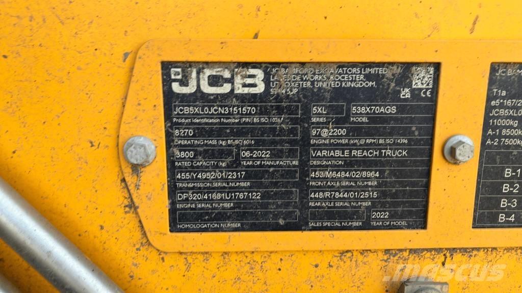 JCB 538-70 Teleskoplæssere til landbrug