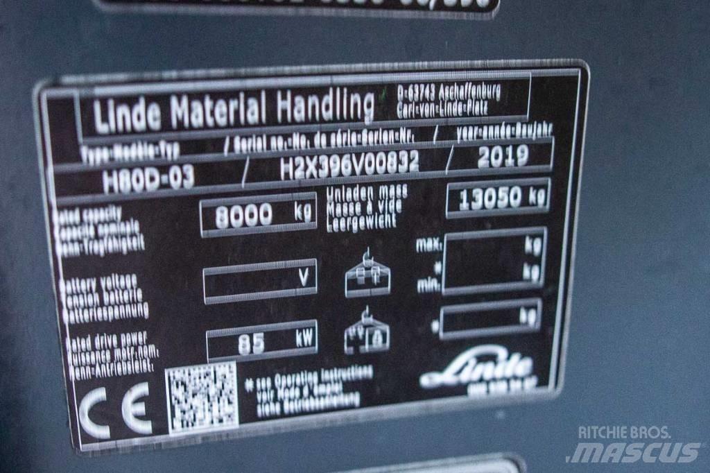 Linde H 80 D-03 Diesel gaffeltrucks