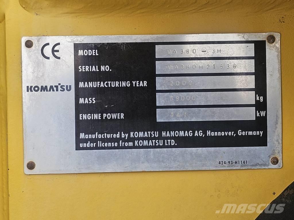 Komatsu WA 380-3H Læssemaskiner på hjul