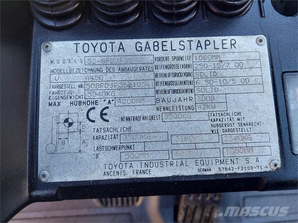 Toyota 52 8FDJF35 Diesel gaffeltrucks