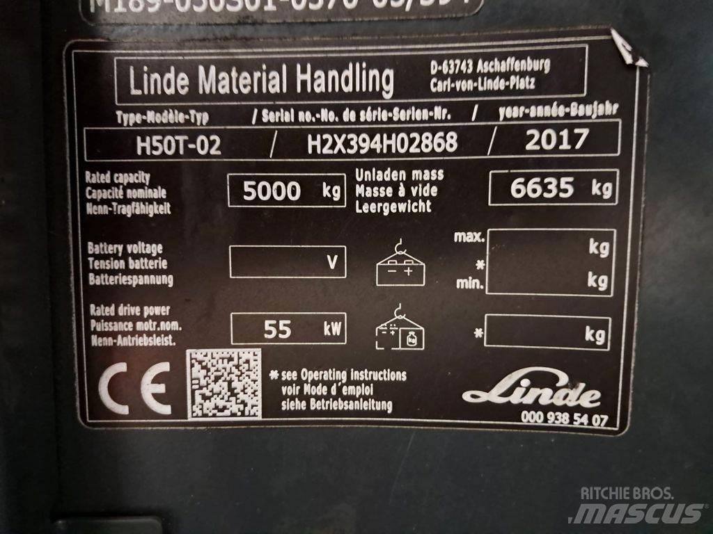 Linde H50T-02 LPG gaffeltrucks