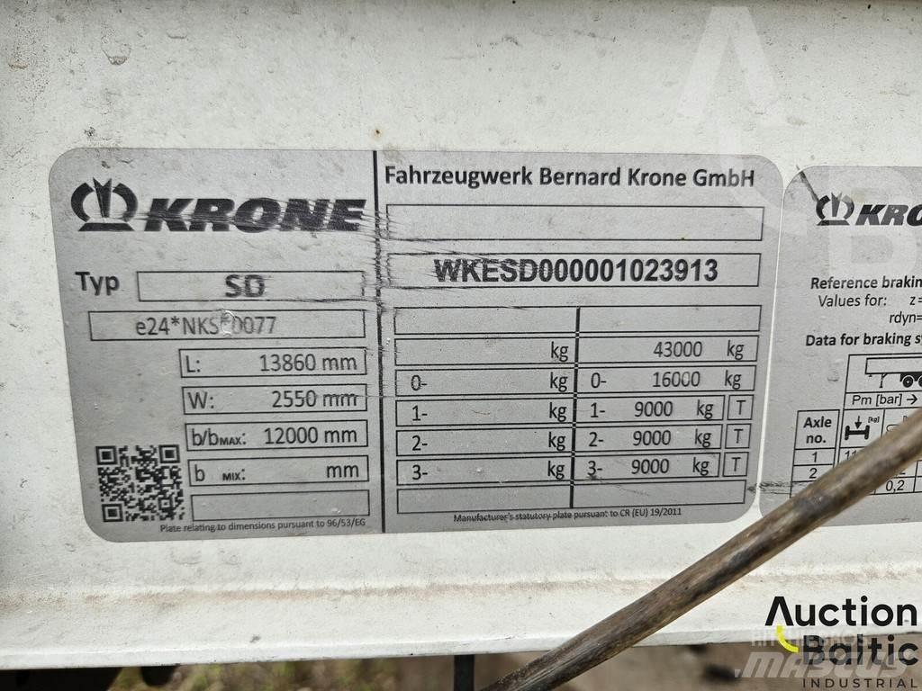 Krone SK 3855 Semi-trailer med Gardinsider