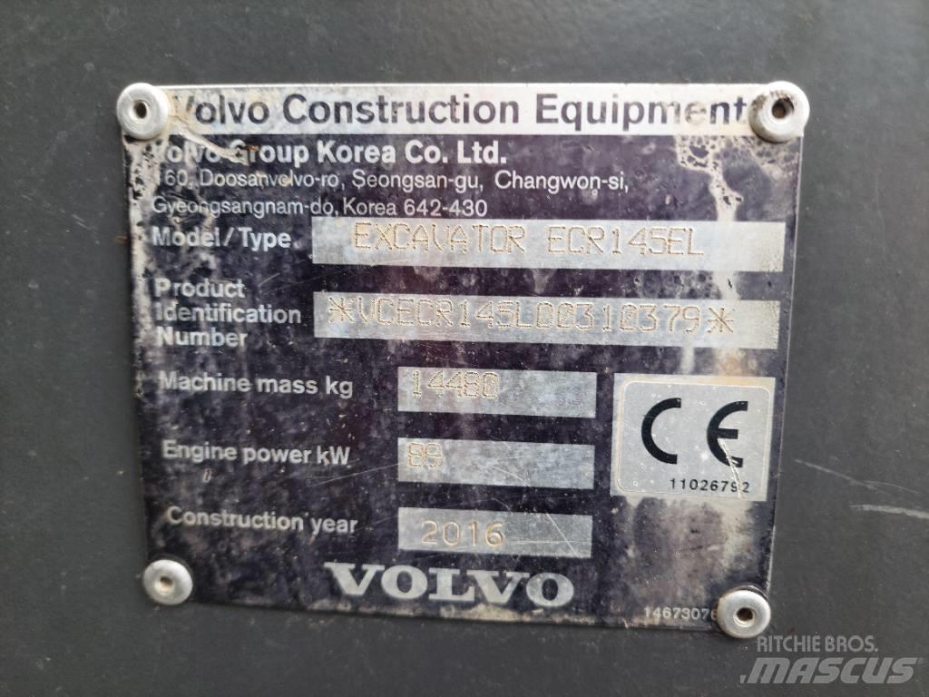 Volvo ECR 145 EL Gravemaskiner på larvebånd
