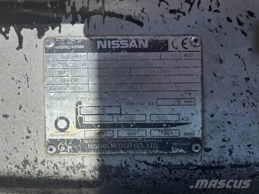 Nissan UD02A25PQ LPG gaffeltrucks