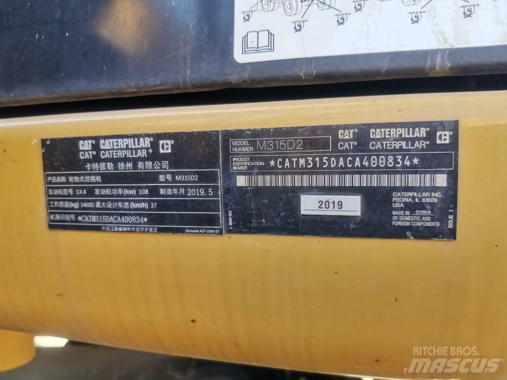CAT 2019 CAT 315D2 Gravemaskiner på hjul